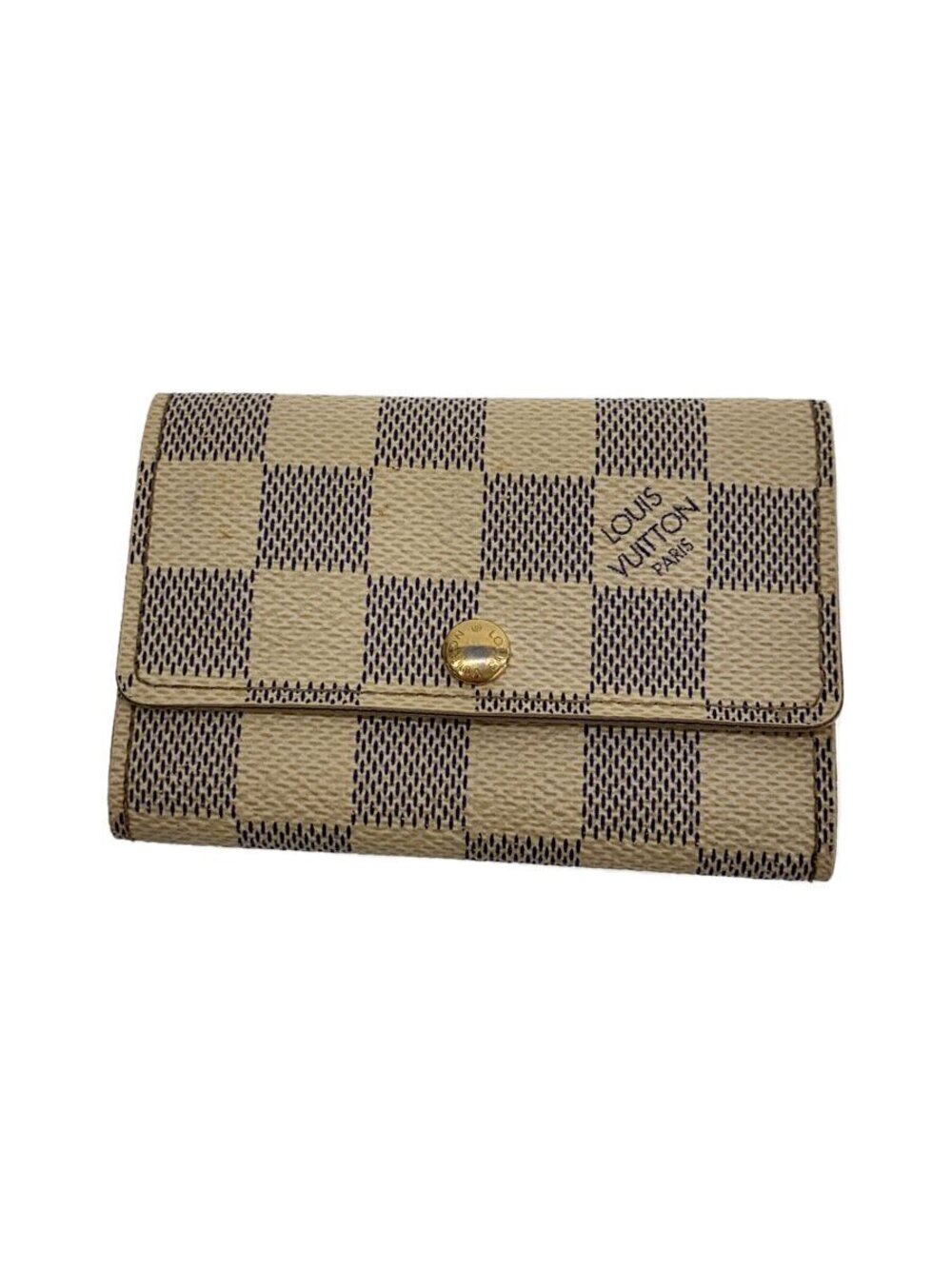 LOUIS VUITTON Multicles Damier Azur White Yellowing